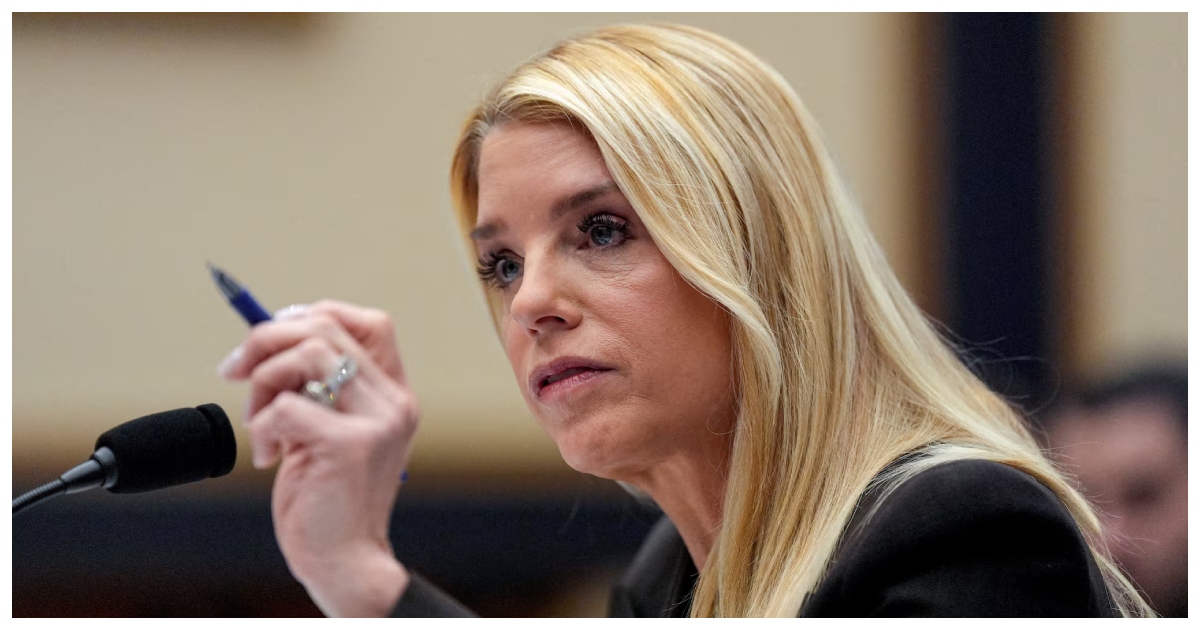 জাস্টিস ডিপার্টমেন্টের অ্যাটর্নি জেনারেল পাম বন্ডি। ছবি: রয়টার্স